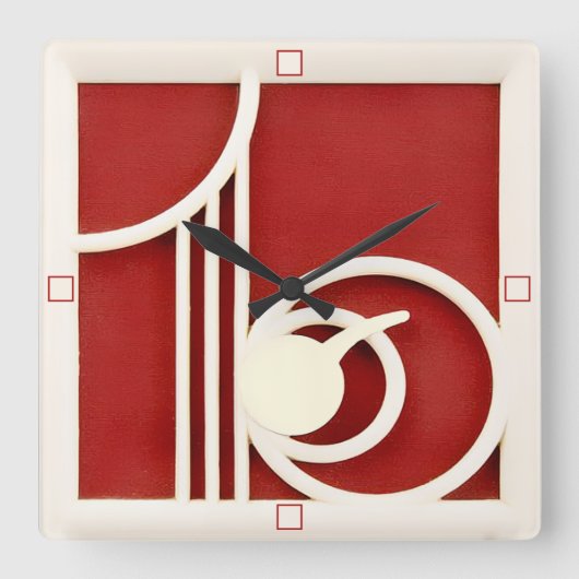 Deko Design Wall Clock Quadratische Wanduhr (Vorderseite)