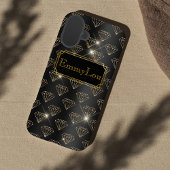 Deko-Diamanten aus Schwarz und Gold Case-Mate iPhone Hülle