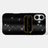 Deko-Diamanten aus Schwarz und Gold Case-Mate iPhone Hülle (Rückseite (Horizontal))