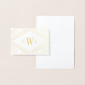 Deko Diamond Mit Monogramm Gold Foil Stationery Ca Folienkarte (Anzeige)
