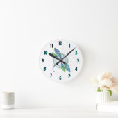 Deko Dragonfly Round Clock Design Runde Wanduhr (Zuhause)