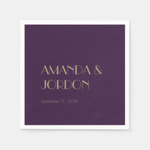 Deko   Dunkler Lila Cocktail Napkins Serviette
