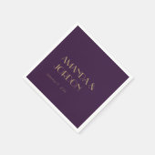 Deko | Dunkler Lila Cocktail Napkins Serviette (Ecke)