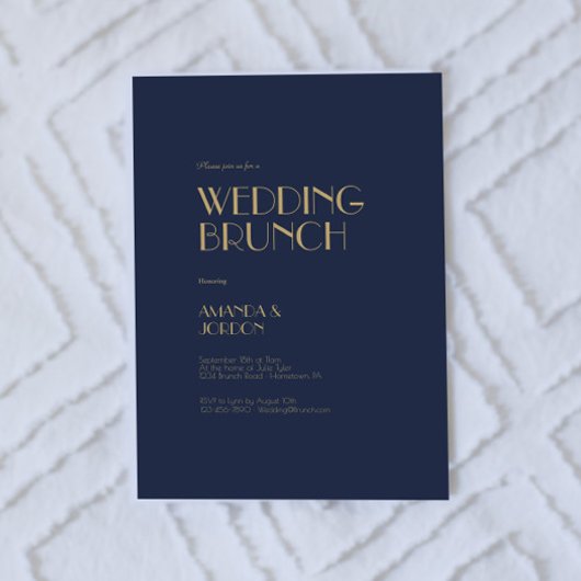 Deko | Dunkler Marinebrässe Einladung