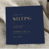 Deko | Dunkler Marineplatz bei einer Hochzeit Einladung