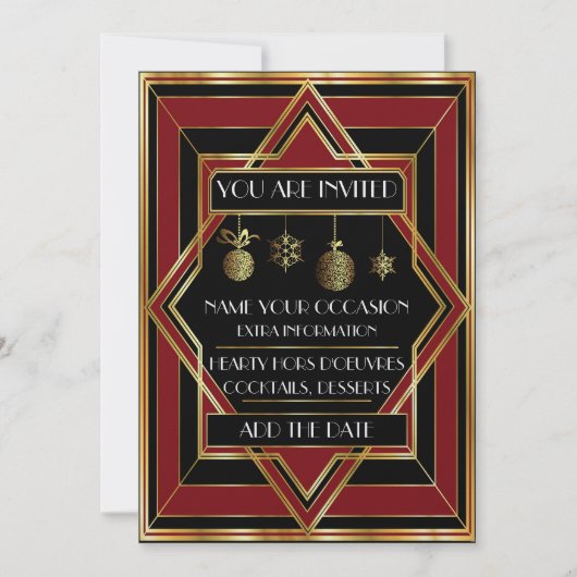 Deko - Einladung zu Weihnachten (Vorderseite)