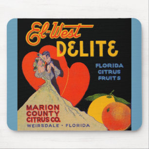 Deko El-West Delite Florida Citrus Fruit 1930 Mousepad