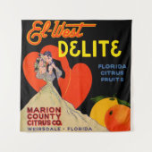 Deko El-West Delite Florida Citrus Fruit 1930 Wandteppich (Vorderseite)