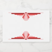 Deko-Element in Rot Lebensmitteletikett (Einzelnes Label)