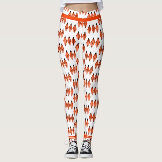 Deko-Element in tieforangen Leggings (Vorderseite)