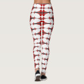 Deko-Element in tiefroten Leggings (Rückseite)