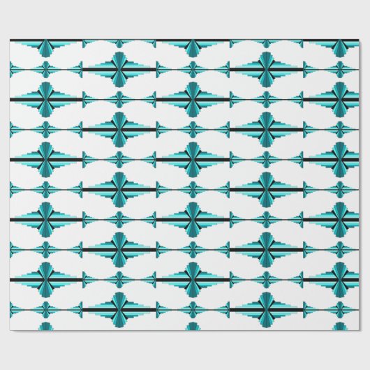 Deko-Elemente in aquamarin grün Geschenkpapier (Flach)