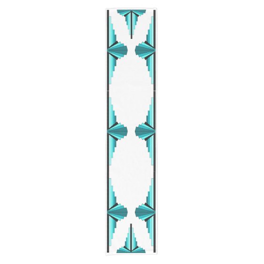 Deko-Elemente in aquamarin grün Kurzer Tischläufer (Vorderseite)