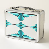 Deko-Elemente in aquamarin grün Metall Brotdose (Rückseite)