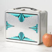 Deko-Elemente in aquamarin grün Metall Brotdose (Beispiel)