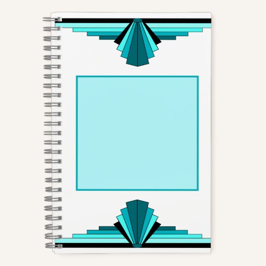 Deko-Elemente in aquamarin grün Notizblock (Vorderseite)
