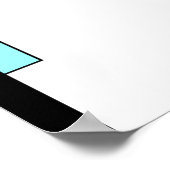 Deko-Elemente in aquamarin grün Poster (Ecke)