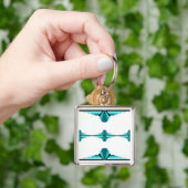 Deko-Elemente in aquamarin grün Schlüsselanhänger (Hand)