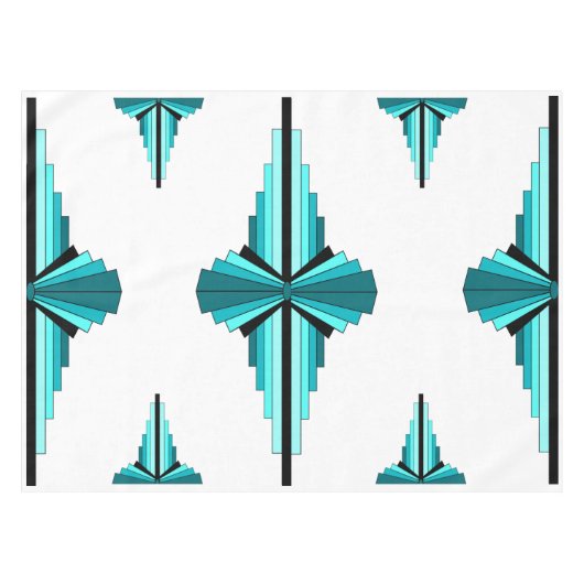 Deko-Elemente in aquamarin grün Tischdecke (Vorderseite (Horizontal))