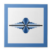 Deko-Elemente in Blau, Marine und Schwarz Fliese (Vorderseite)