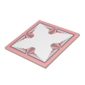 Deko-Elemente in dunkler Rose und Blau Fliese (Seite)