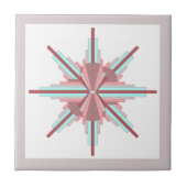 Deko-Elemente in dunkler Rose und Blau Fliese (Vorderseite)