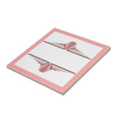 Deko-Elemente in dunkler Rose und Blau Fliese (Seite)