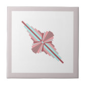 Deko-Elemente in dunkler Rose und Blau Fliese (Vorderseite)