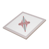 Deko-Elemente in dunkler Rose und Blau Fliese (Seite)