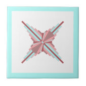 Deko-Elemente in dunkler Rose und Blau Fliese (Vorderseite)