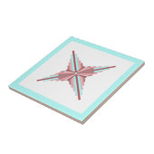 Deko-Elemente in dunkler Rose und Blau Fliese (Seite)