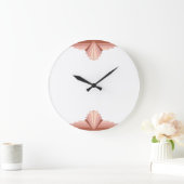 Deko-Elemente in Gold der vollen Rose01 Große Wanduhr (Zuhause)