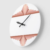 Deko-Elemente in Gold der vollen Rose03 Große Wanduhr (Winkel)