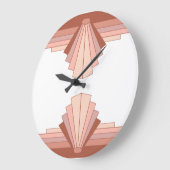 Deko-Elemente in Gold der vollen Rose05 Große Wanduhr (Winkel)