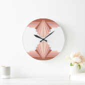 Deko-Elemente in Gold der vollen Rose05 Große Wanduhr (Zuhause)