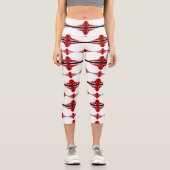 Deko-Elemente in Leggings mit tiefroten Kapiteln (Vorderseite)