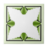 Deko-Elemente in moosexuellen Grüntönen Fliese (Vorderseite)