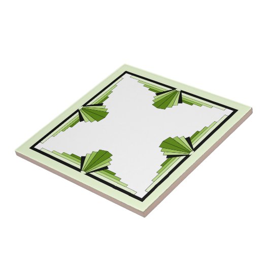 Deko-Elemente in moosexuellen Grüntönen Fliese (Seite)