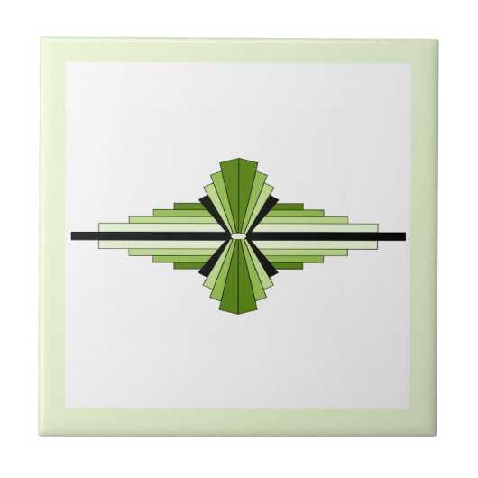 Deko-Elemente in mossartigen Grüntönen Fliese (Vorderseite)