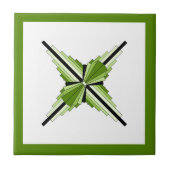 Deko-Elemente in mossartigen Grüntönen Fliese (Vorderseite)