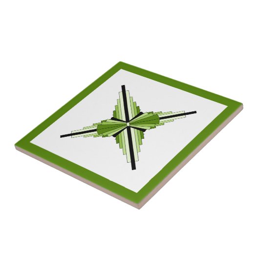 Deko-Elemente in mossartigen Grüntönen Fliese (Seite)