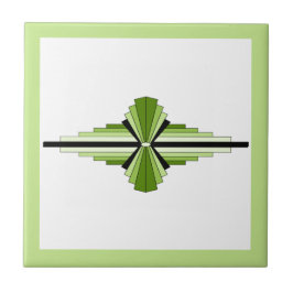 Deko-Elemente in mossartigen Grüntönen Fliese