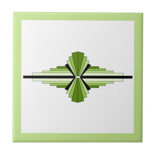 Deko-Elemente in mossartigen Grüntönen Fliese (Vorderseite)