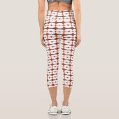 Deko-Elemente in Orange Capri Leggings (Rückseite)