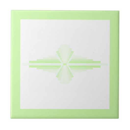 Deko-Elemente in pastellfarbenen Grüntönen Fliese (Vorderseite)
