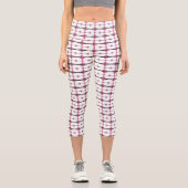 Deko-Elemente in pastellfarbener Rose Capri Leggings (Vorderseite)