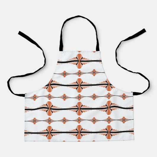 Deko-Elemente in pastellorangefarbener Schürze (Vorderseite)