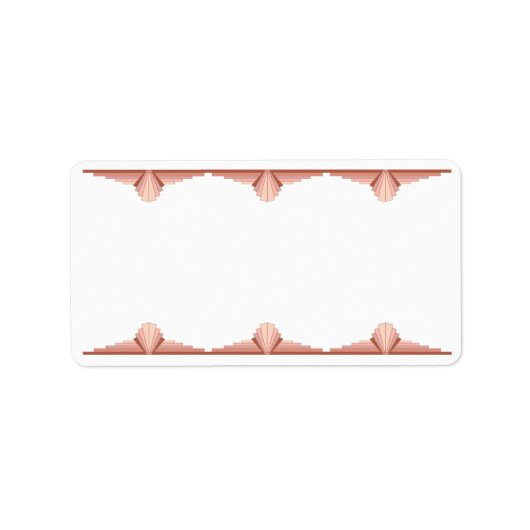 Deko-Elemente in Rose Adressaufkleber (Vorne)