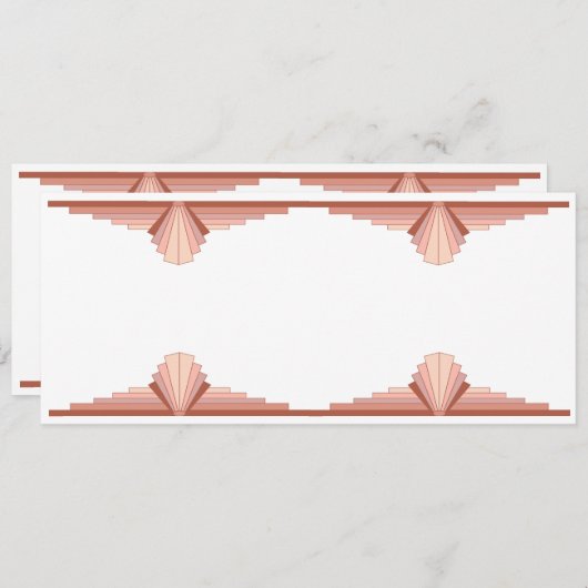 Deko-Elemente in Rose Menükarte (Vorne/Hinten)