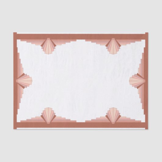 Deko-Elemente in Rose Seidenpapier (Vorderseite)